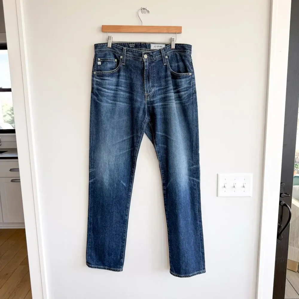 Adriano Goldschmied Graduate Dark Wash Denim Tailored Leg Jeans Blue 34
